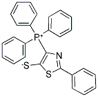 2-PHENYL-4-(1,1,1-TRIPHENYLPHOSPHONIO)-1,3-THIAZOLE-5-THIOLATE 结构式