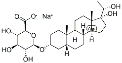 5-BETA-PREGNAN-3-ALPHA, 17,20-ALPHA-TRIOL 3-GLUCOSIDURONATE, SODIUM SALT 结构式