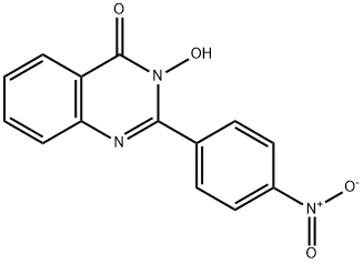 3-HYDROXY-2-(4-NITROPHENYL)-4(3H)-QUINAZOLINONE 结构式