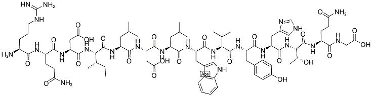 Arg-Gln-Asp-Ile-Leu-Asp-Leu-Trp-Val-Tyr-His-Thr-Gln-Gly 结构式