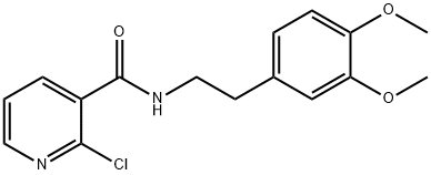 N-(2-(3,4-DIMETHOXYPHENYL)ETHYL)(2-CHLORO(3-PYRIDYL))FORMAMIDE 结构式
