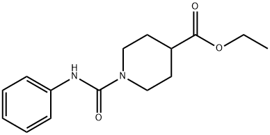 1-PHENYLCARBAMOYL-PIPERIDINE-4-CARBOXYLIC ACID ETHYL ESTER 结构式