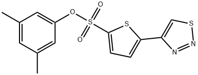 3,5-Dimethylphenyl 5-(1,2,3-thiadiazol-4-yl)-2-thiophenesulfonate 结构式