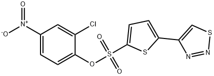 2-CHLORO-4-NITROPHENYL 5-(1,2,3-THIADIAZOL-4-YL)-2-THIOPHENESULFONATE 结构式