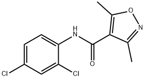 N-(2,4-DICHLOROPHENYL)-3,5-DIMETHYL-4-ISOXAZOLECARBOXAMIDE 结构式