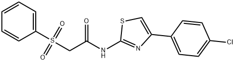 N-[4-(4-CHLOROPHENYL)-1,3-THIAZOL-2-YL]-2-(PHENYLSULFONYL)ACETAMIDE 结构式