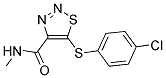 5-[(4-CHLOROPHENYL)SULFANYL]-N-METHYL-1,2,3-THIADIAZOLE-4-CARBOXAMIDE 结构式