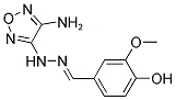 4-Hydroxy-3-methoxybenzaldehyde (4-amino-1,2,5-oxadiazol-3-yl)hydrazone 结构式