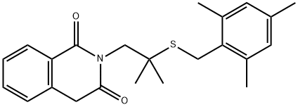 2-(2-[(MESITYLMETHYL)SULFANYL]-2-METHYLPROPYL)-1,3(2H,4H)-ISOQUINOLINEDIONE 结构式