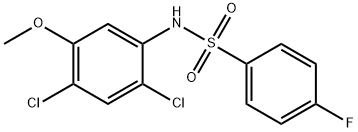 N-(2,4-Dichloro-5-methoxyphenyl)-4-fluorobenzenesulfonamide 结构式