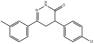 4-(4-CHLOROPHENYL)-6-(3-METHYLPHENYL)-4,5-DIHYDRO-3(2H)-PYRIDAZINONE 结构式