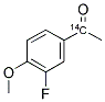 3-FLUORO-4-METHOXY ACETOPHENONE, [CARBONYL-14C] 结构式