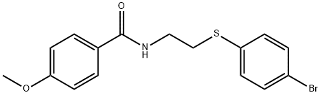 N-(2-[(4-BROMOPHENYL)SULFANYL]ETHYL)-4-METHOXYBENZENECARBOXAMIDE 结构式