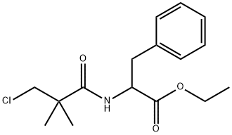 ETHYL 2-[(3-CHLORO-2,2-DIMETHYLPROPANOYL)AMINO]-3-PHENYLPROPANOATE 结构式