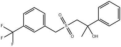 2-PHENYL-1-([3-(TRIFLUOROMETHYL)BENZYL]SULFONYL)-2-PROPANOL 结构式