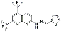 2-THIOPHENECARBALDEHYDE N-[5,7-BIS(TRIFLUOROMETHYL)[1,8]NAPHTHYRIDIN-2-YL]HYDRAZONE 结构式