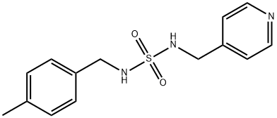 N-(4-METHYLBENZYL)-N'-(4-PYRIDINYLMETHYL)SULFAMIDE 结构式