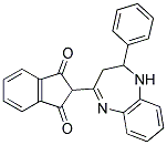 2-(2-PHENYL-2,3-DIHYDRO-1H-1,5-BENZODIAZEPIN-4-YL)-1H-INDENE-1,3(2H)-DIONE 结构式