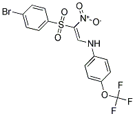 1-((4-BROMOPHENYL)SULFONYL)-1-NITRO-2-((4-(TRIFLUOROMETHOXY)PHENYL)AMINO)ETHENE 结构式