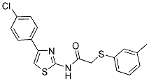 N-[4-(4-CHLOROPHENYL)-1,3-THIAZOL-2-YL]-2-[(3-METHYLPHENYL)SULFANYL]ACETAMIDE 结构式