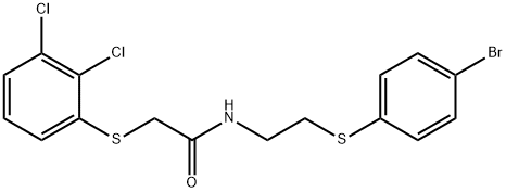 N-(2-[(4-BROMOPHENYL)SULFANYL]ETHYL)-2-[(2,3-DICHLOROPHENYL)SULFANYL]ACETAMIDE 结构式