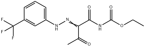 ETHYL N-(3-OXO-2-(2-[3-(TRIFLUOROMETHYL)PHENYL]HYDRAZONO)BUTANOYL)CARBAMATE 结构式