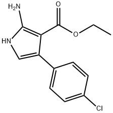 ETHYL 2-AMINO-4-(4-CHLOROPHENYL)-1H-PYRROLE-3-CARBOXYLATE 结构式