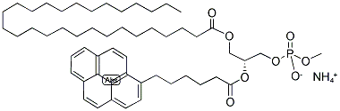 1-OCTACOSANYL-2-(1-PYRENEHEXANOYL)-SN-GLYCERO-3-PHOSPHOMETHANOL, AMMONIUM SALT 结构式