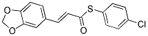 S-(4-CHLOROPHENYL) 3-(1,3-BENZODIOXOL-5-YL)-2-PROPENETHIOATE 结构式