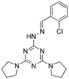 2-CHLOROBENZALDEHYDE (4,6-DIPYRROLIDIN-1-YL-1,3,5-TRIAZIN-2-YL)HYDRAZONE 结构式