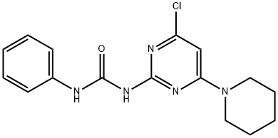 N-(4-CHLORO-6-PIPERIDINO-2-PYRIMIDINYL)-N'-PHENYLUREA 结构式