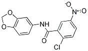 N-BENZO[3,4-D]1,3-DIOXOLAN-5-YL(2-CHLORO-5-NITROPHENYL)FORMAMIDE 结构式