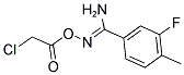 O1-(2-CHLOROACETYL)-3-FLUORO-4-METHYL-1-BENZENECARBOHYDROXIMAMIDE 结构式