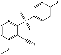 2-[(4-CHLOROPHENYL)SULFONYL]-4-METHOXYNICOTINONITRILE 结构式