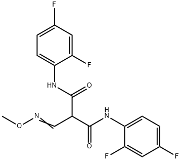 N1,N3-BIS(2,4-DIFLUOROPHENYL)-2-[(METHOXYIMINO)METHYL]MALONAMIDE 结构式