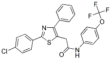2-[2-(4-CHLOROPHENYL)-4-PHENYL-1,3-THIAZOL-5-YL]-N-[4-(TRIFLUOROMETHOXY)PHENYL]ACETAMIDE 结构式