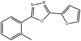 2-(2-FURYL)-5-(2-METHYLPHENYL)-1,3,4-OXADIAZOLE 结构式
