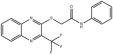 N-PHENYL-2-([3-(TRIFLUOROMETHYL)-2-QUINOXALINYL]SULFANYL)ACETAMIDE 结构式