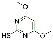 2-MECAPTO-4,6-DIMETHOXYPYRIMIDINE 结构式