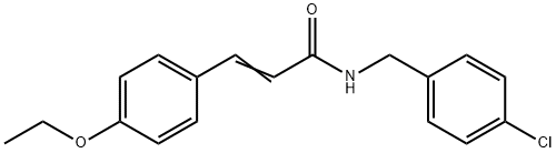 (E)-N-(4-氯苄基)-3-(4-乙氧基苯基)丙烯酰胺 结构式