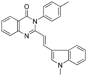 (E)-2-(2-(1-METHYL-1H-INDOL-3-YL)VINYL)-3-P-TOLYLQUINAZOLIN-4(3H)-ONE 结构式