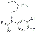 TRIETHYLAMMONIUM (3-CHLORO-4-FLUOROANILINO)METHANEDITHIOATE 结构式