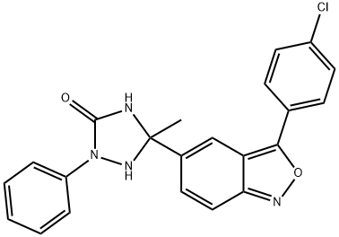 5-[3-(4-CHLOROPHENYL)-2,1-BENZISOXAZOL-5-YL]-5-METHYL-2-PHENYL-1,2,4-TRIAZOLAN-3-ONE 结构式