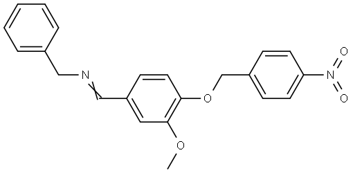 N-((3-Methoxy-4-[(4-nitrobenzyl)oxy]phenyl)methylene)(phenyl)methanamine 结构式