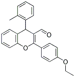 2-(4-ETHOXYPHENYL)-4-(2-METHYLPHENYL)-4H-CHROMENE-3-CARBALDEHYDE 结构式