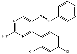 4-(2,4-DICHLOROPHENYL)-5-(2-PHENYLDIAZENYL)-2-PYRIMIDINAMINE 结构式