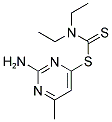 (2-Amino-6-methylpyrimidin-4-ylthio)(diethylamino)methane-1-thione 结构式