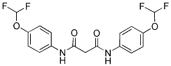 N,N'-BIS-(4-DIFLUOROMETHOXY-PHENYL)-MALONAMIDE 结构式