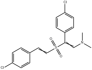 2-(4-CHLOROPHENYL)-2-[(4-CHLOROSTYRYL)SULFONYL]-N,N-DIMETHYL-1-ETHYLENAMINE 结构式