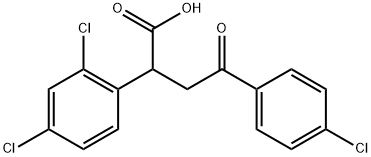 4-(4-CHLOROPHENYL)-2-(2,4-DICHLOROPHENYL)-4-OXOBUTANOIC ACID 结构式